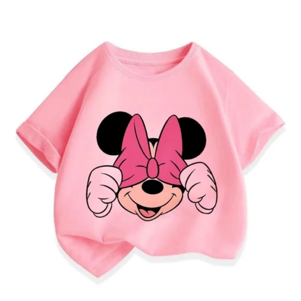 Mickey Mouse Cartoon Baby Boy Girl Short Sleeved Summer Clothing Cute Minnie Print T-shirt for Children
