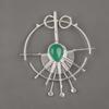 Ciondolo in onice verde, gioielli fatti a mano con pietre preziose, ciondolo in argento sterling massiccio 925, gioielli dal design unico