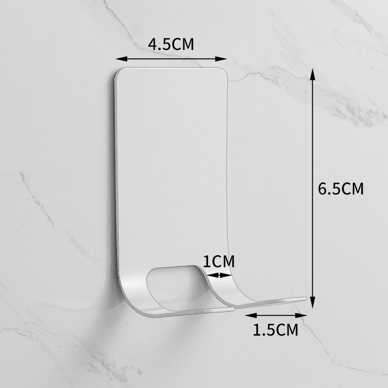 Traceless 304 Stainless Steel Adhesive Hook for Bathroom & Kitchen