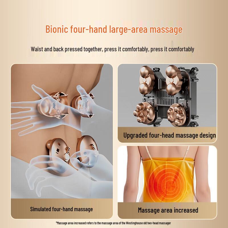 Westinghouse Lumbar & Back Massager Cushion CN Plug (adapter Included)