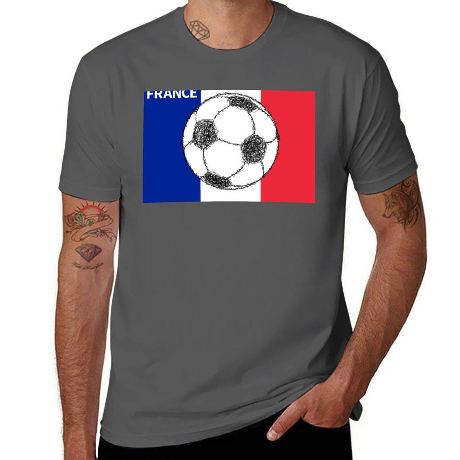 

Футболка \\ Франция футболки для мужчин упаковка белая мужская футболка летняя футболка 4XL