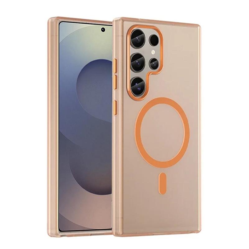 Pro Magsafe Matný Bonbónový Průsvitný Kryt na Telefon Pro Samsung Galaxy S25 S24 Ultra S23 Plus FE Nárazuvzdorný Kryt pro Bezdrátové Nabíjení