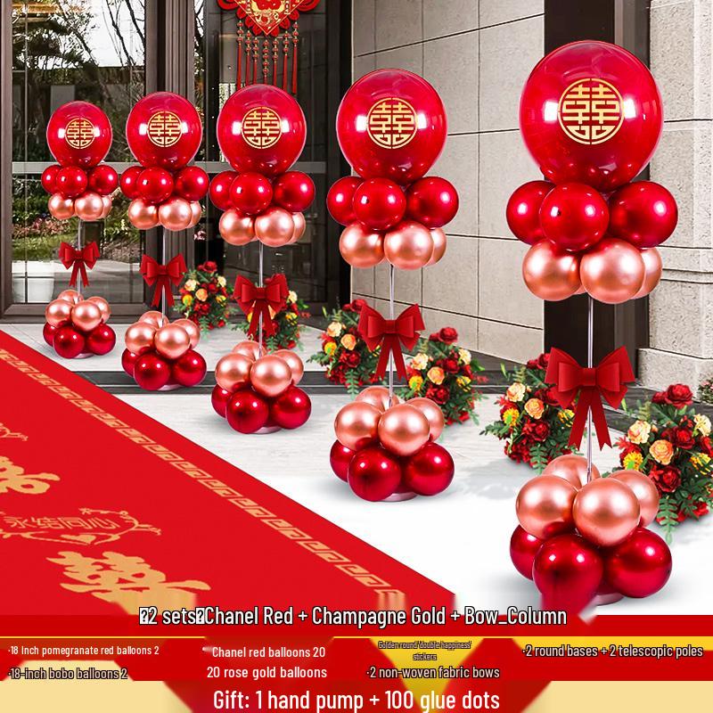 Wedding Balloon Pillar and Aisle Décor Set for Engagements and New Home Celebrations.
