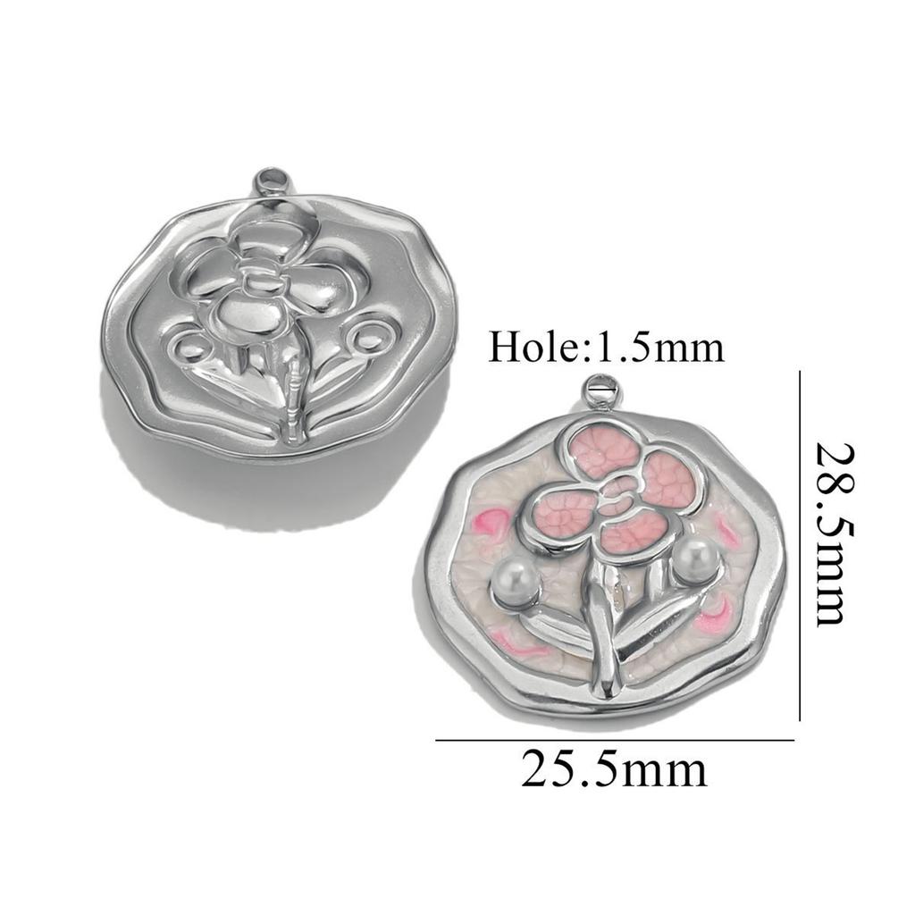 2 Pcs 304 Stainless Steel Charms Enamel Lotus Flowers Starfish Birds Sun Pendants For Diy Necklace Bracelet Jewelry Making