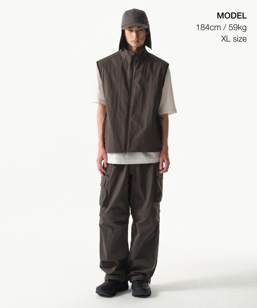 Musinsa Standard [City Leisure] Mesh Pocket Vest [Mud Grey]