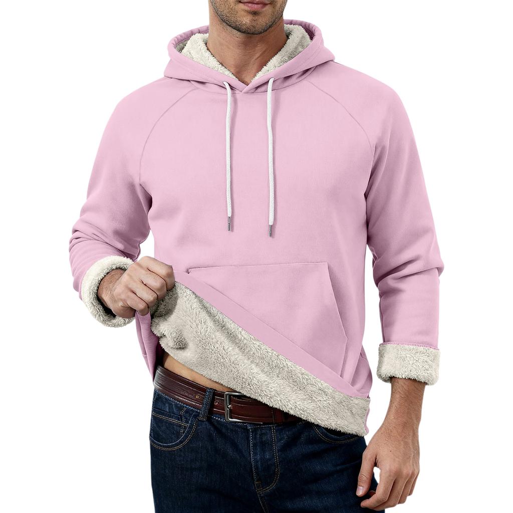 Men's Casual Long-Sleeve Fleece Hoodie With Pockets
