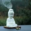 Ceramic Crafts Small Figurine For Home Living Room, White Porcelain Guanyin Tathagata Ksitigarbha Bodhisattva Buddha Statue, 1pc