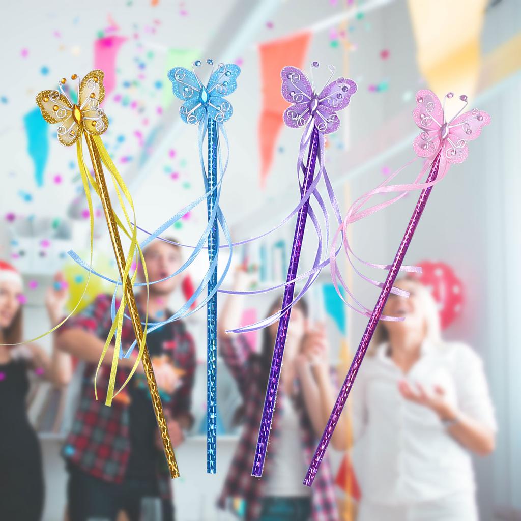 Magic Stick Princess Cosplay Props Fairy Butterfly Wand Ornament for Kid Children Handheld Props Accessories