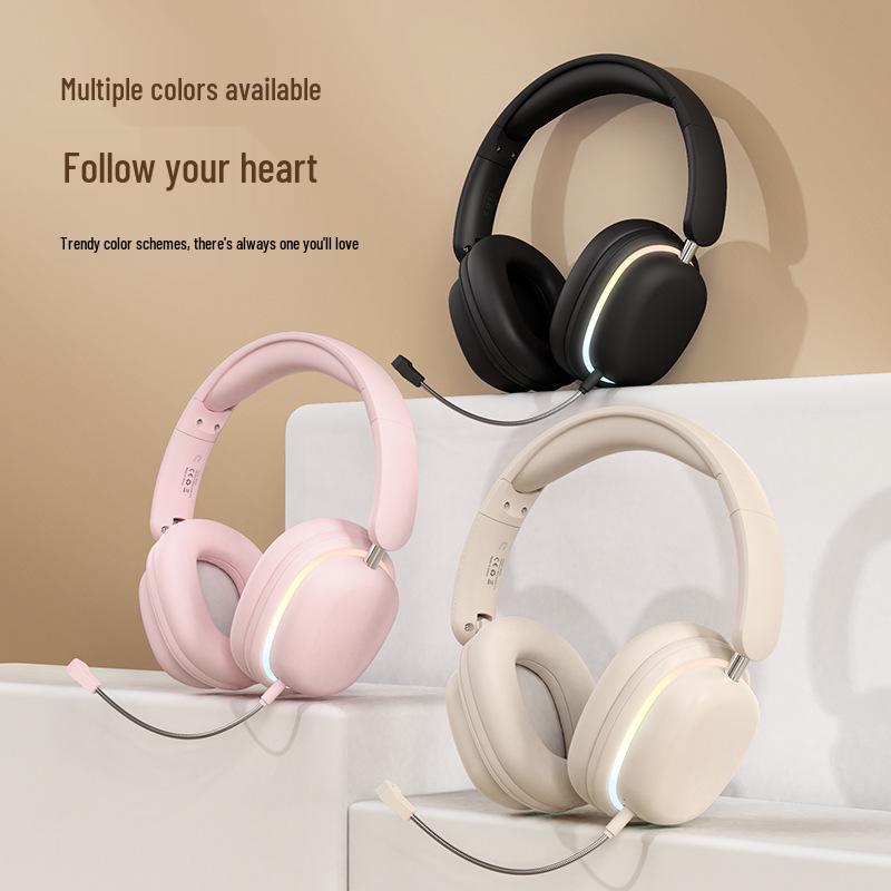Glowing Wireless Bluetooth Gaming Headphones - Over-Ear with Long Battery Life