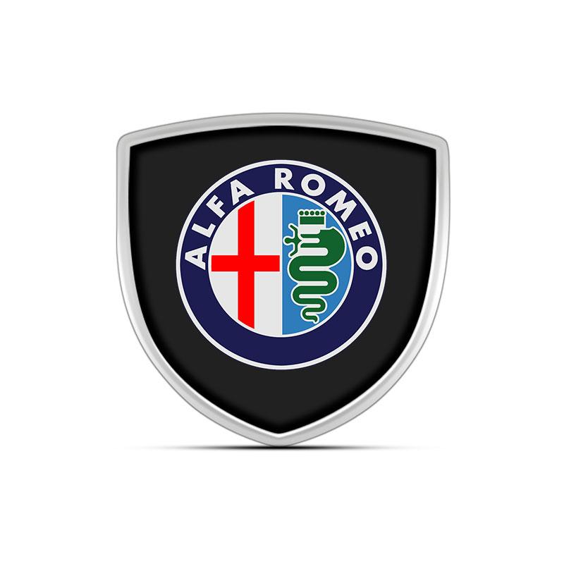 1Pcs 3D Metal Auto Door Shield Emblem Car Body Badge Sticker Styling For Alfa Romeo 147 159 Giulietta Giulia Mito Spider Alpha Nheadrest