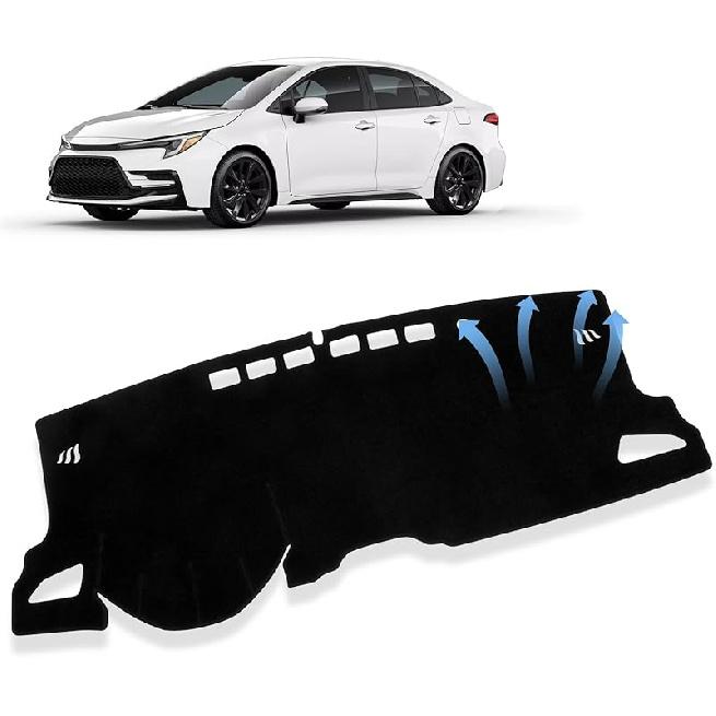 Dash Cover Compatible With Toyota Corolla -2025 Full Set, Dashboard Cover Mat And Center Console Cover Pad, Fit Sunshield Protector Interior Car