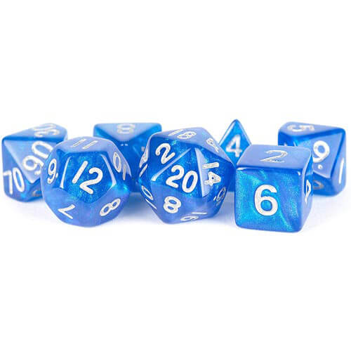 MDG Stardust Acrylic 16mm Poly Dice Set (Blue)