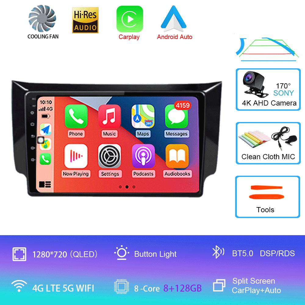 Car Radio Android 14 Carplay Auto For Nissan Sylphy B17 Sentra 12 2012 2013 2014-2018 GPS Multimedia Video Player Stereo 2din 4G