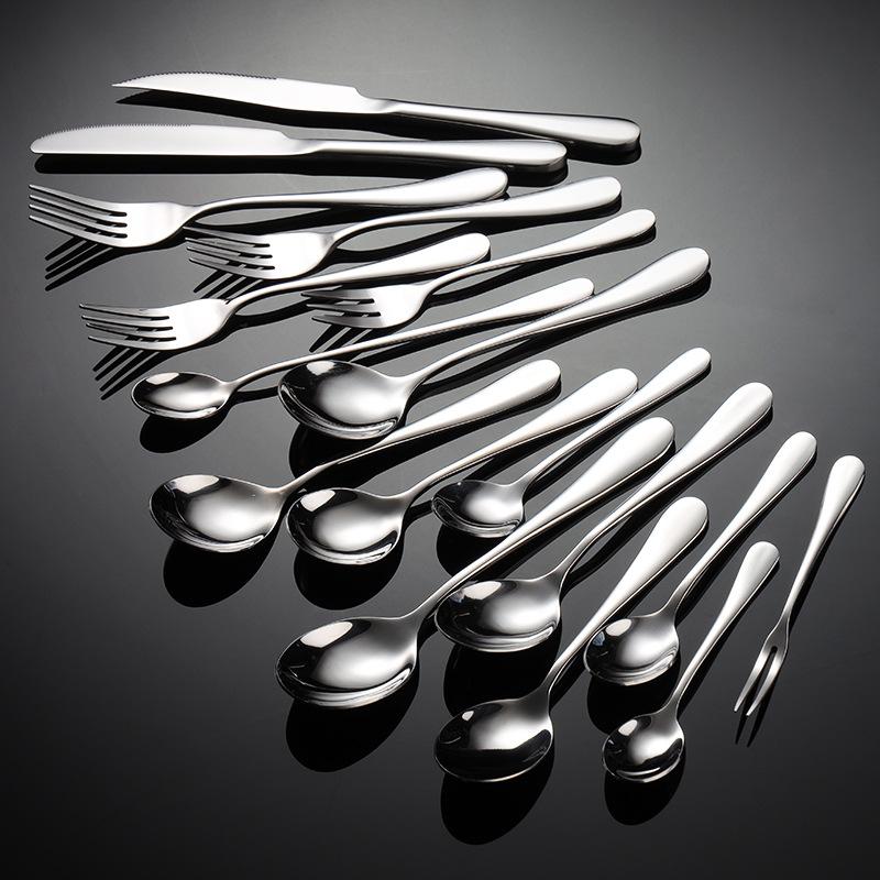 410 stainless steel 081 series multi-specification western food knives, forks, spoons, hotel tableware gifts, heavy 1010