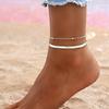 Comfortable Wear Adjustable Alloy Anklet for Women Featuring Layer Chains Butterfly Charm Beachwear Jewelry Gifts