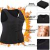 Men Waist Slimming Trainer Muscle Building Tank Top Zipper Vest Body Shapewear