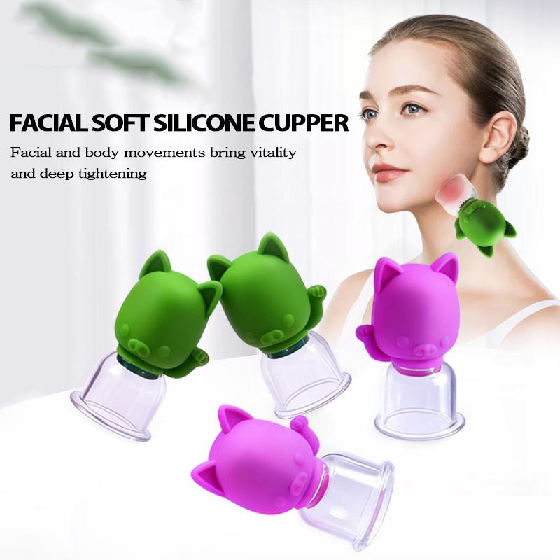 1/3Pcs Silicone Cupping Cups Massage Vacuum Suction Cupping Cups For Facial Skin Lifting Body Leg Arm Back Shoulder Muscle
