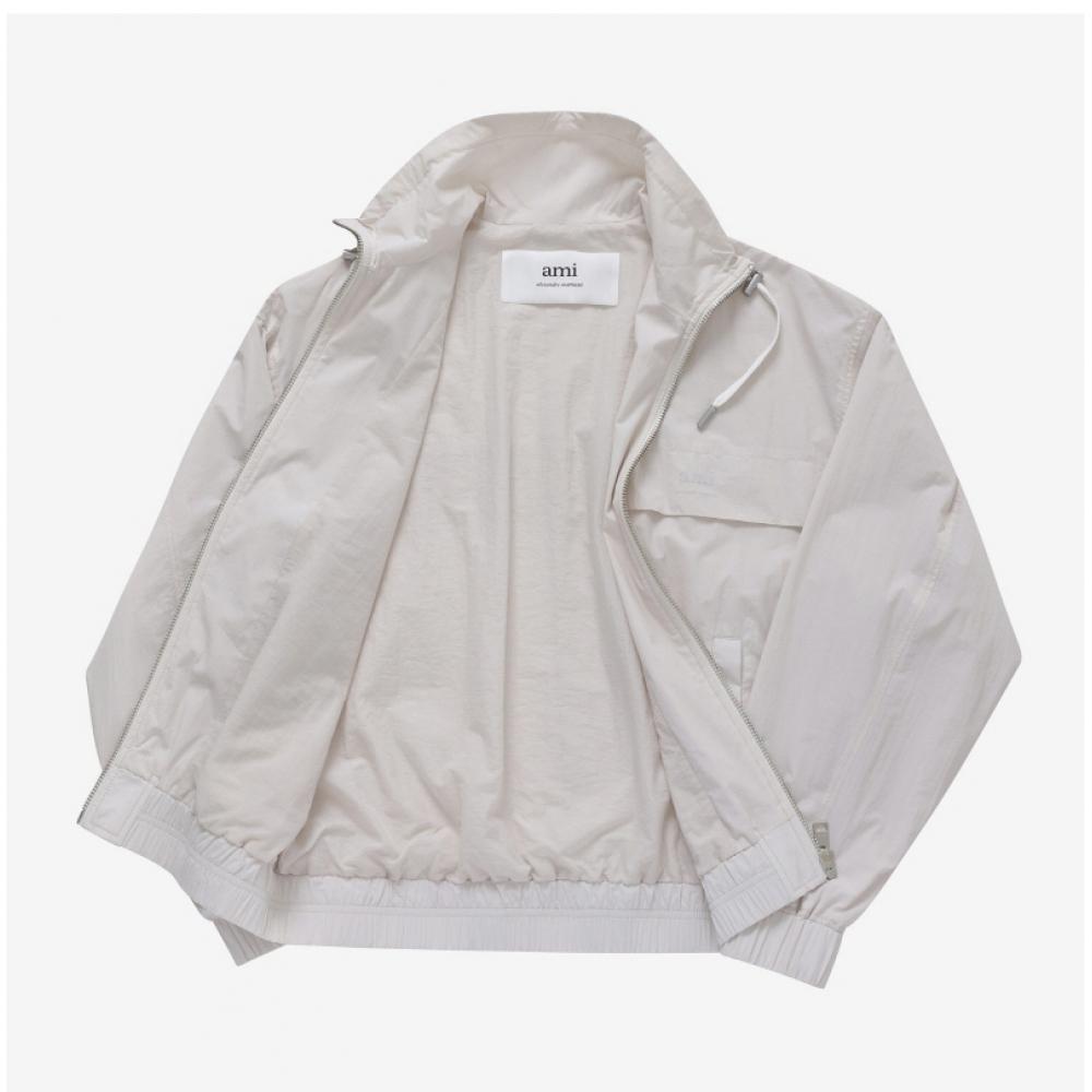 Ami Hjk051 Pa0009 193 Logo Print Windbreaker Men S Jacket