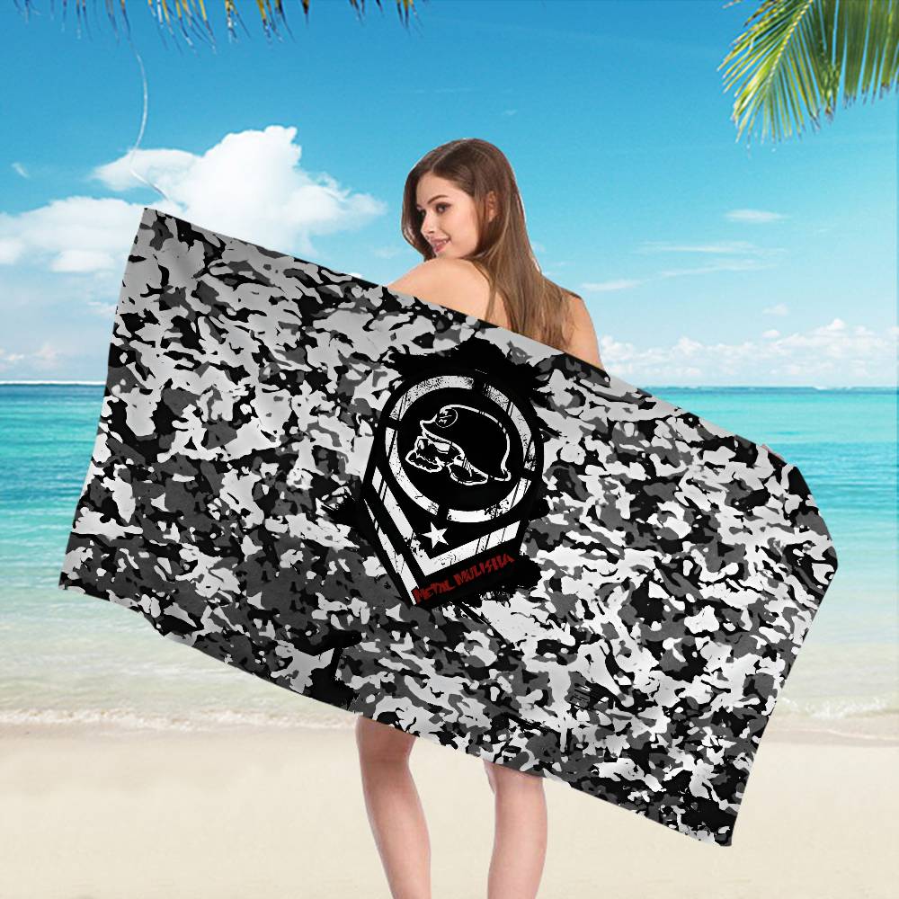 M-Metal M-Mulisha Microfiber Printed Beach Towel Mountain Climbing Yoga Beach Swimming Running Absorbent Soft Towel
