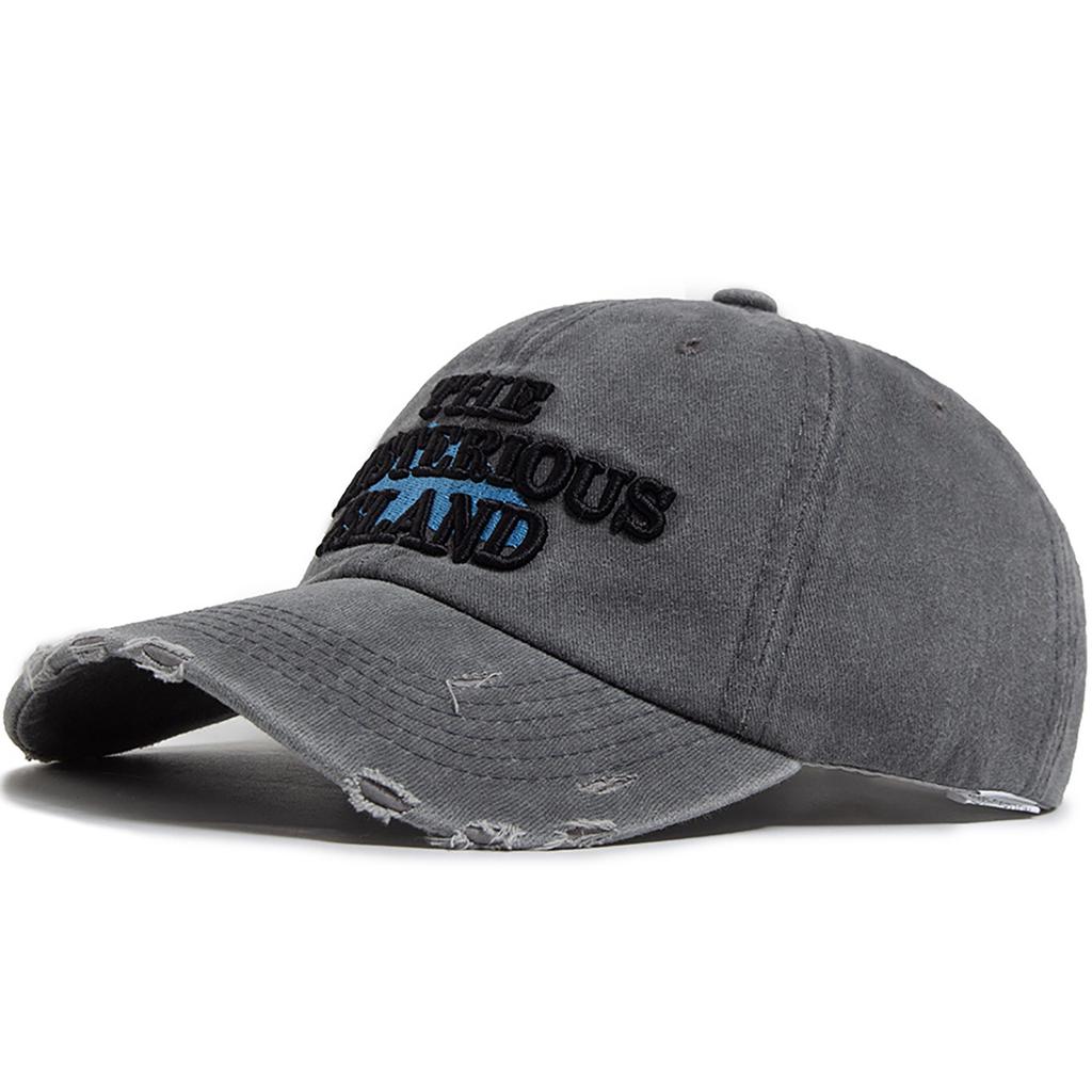 Retro Distressed Washed Cotton Baseball Hat For Women Men Letter Embroidery Duck Tongue Cap Outdoor Sport Adjustable Sun Hats