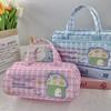 New Cute Design Stationery Pouch House Pattern Embroidery Style Pencil Case Large Capacity Stationery Bag School Use