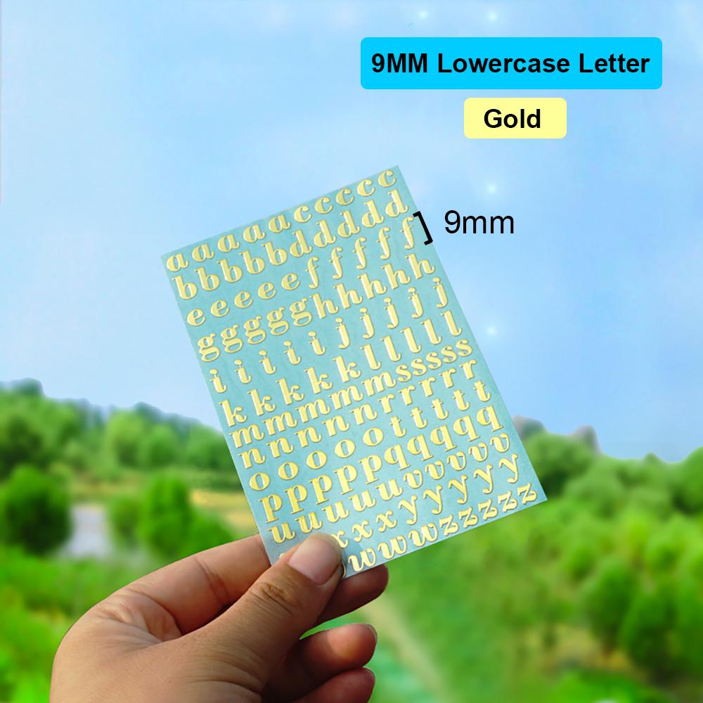 Silicone world 2-9mm Alphabet Letters Numbers Decor Stickers Gold Silver Epoxy Resin Filler For DIY Silicone Molds Craft Making