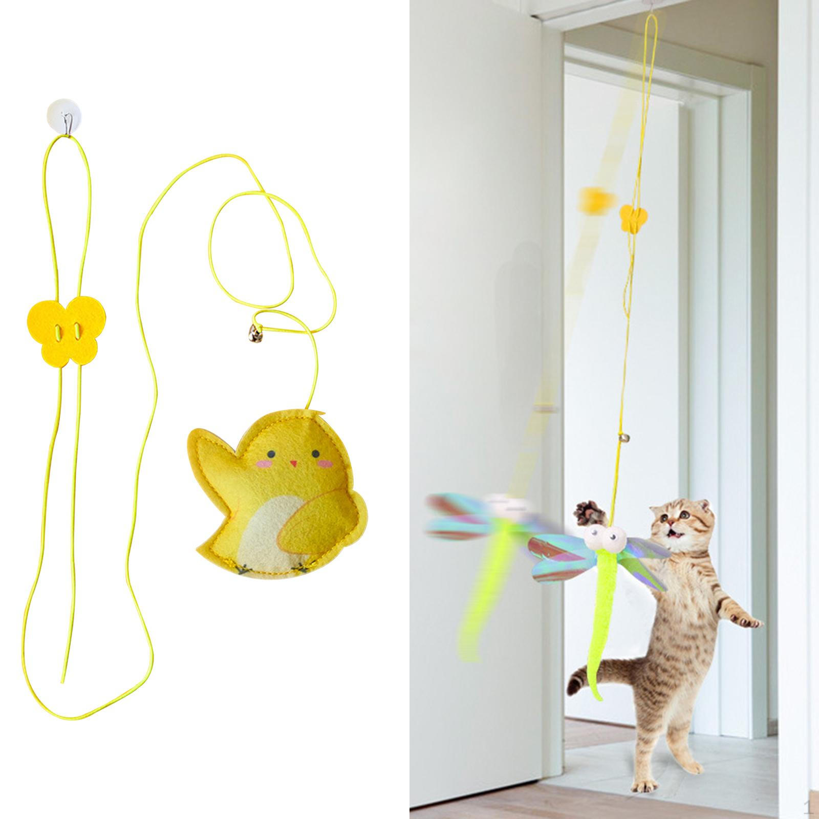 

Supplies Interactive Toys Retractable Feather cat Toy Scratching for Indoor Door Cage chick