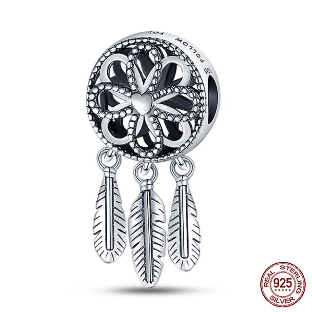 Breloques Perles Attrape-rêves en Argent 925 Zircon Coloré