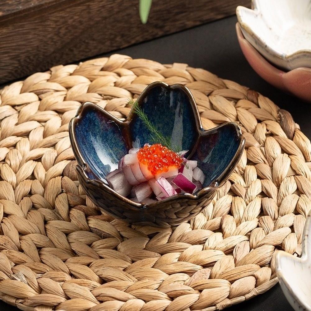 Retro Ceramic Dipping Dish Exquisite Mini Hot Pot Dipping Sauce Dish Decorative Cute Vinegar Dish