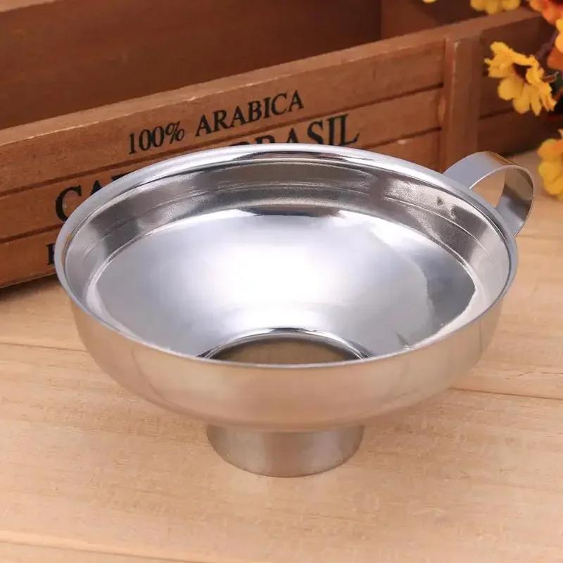 Wide Mouth Can for Oil Wine, Stainless Steel Wide Mouth Canning Funnel Hopper Filter, Kitchen Cooking Tools