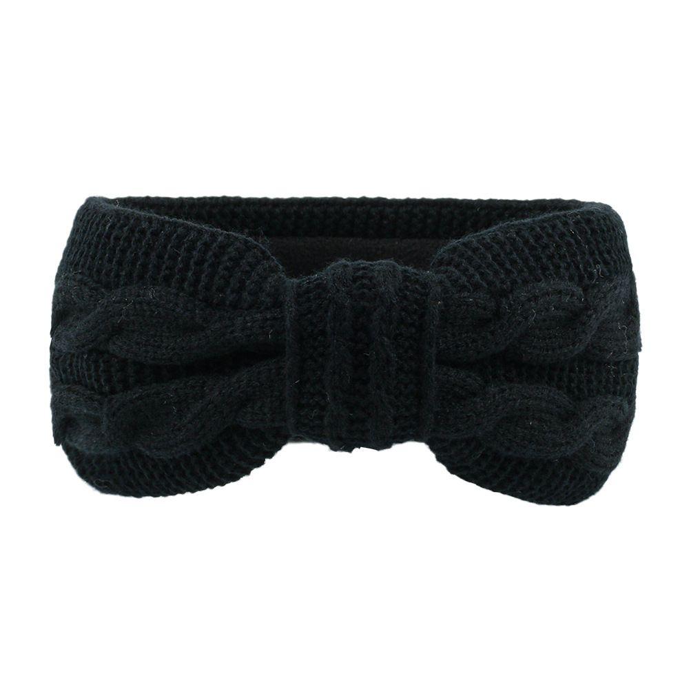 

Мода Зима Тепло Эластичность Вязаный Тюрбан Широкополые Повязки на Голову Головной Убор Тепло Защита для Ушей чёрный