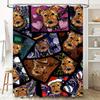 Creative Dog Pattern Shower Curtain Set Waterproof Bath Decor for Home Bathroom