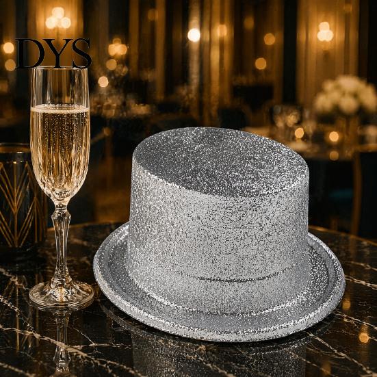 Magician Costume Accessories for Adults Kids Shiny Top Hats, Glitter Hat Adult Kids, Colorful Hat, Victorian Dress Up Christmas Sparkling Parties