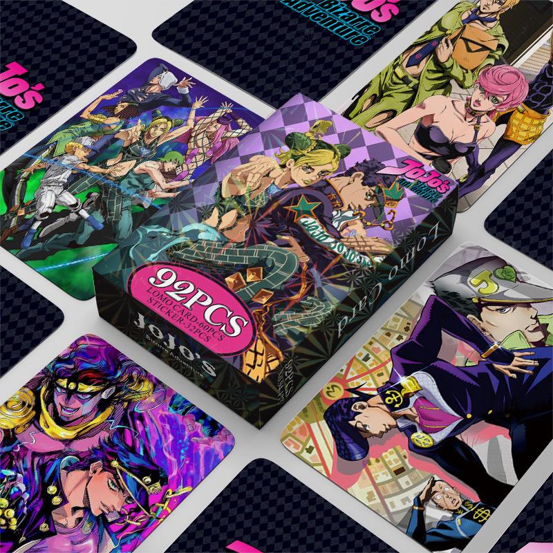 92 STÜCK Anime JoJo Lomo Karte beidseitig HD Farbdruck Bildersammlung Karte Geschenke
