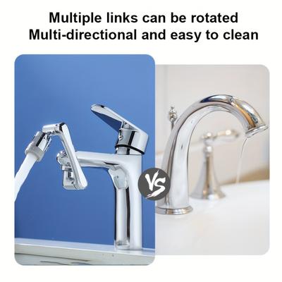 1080Fahrenheit Flexibler Arm Wasserhahnverlängerer Mit Schwenkbarem Belüfter Sprühdüse Spritzschutzadapter Für Spüle/Waschbecken Langlebiges Metalldesign
