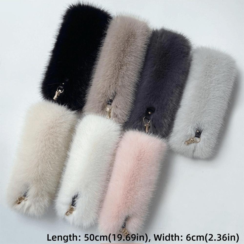 Elegant Faux Fur Neck Collar Fluffy Neck Protection Scarf Soft Winter Warm Coat Fake Collar