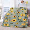 Sunflower Cute Floral Fleece Flannel Blanket Lightweight Comfortable Soft Warm Blanket for Bed Couch Sofa Blanket King Full Size