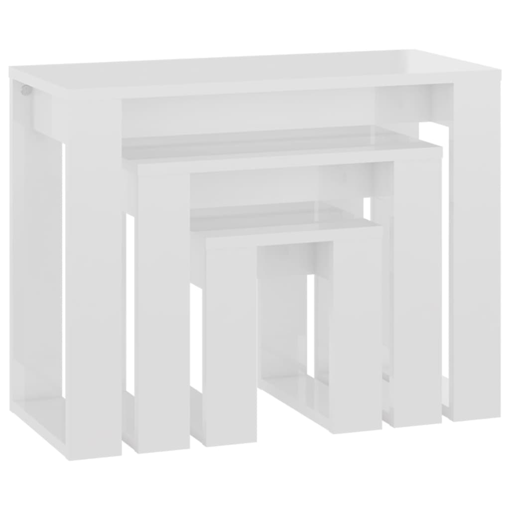 Vidaxl Nesting Tables, 3 Pcs., Wood-Based Material