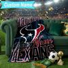 Custom Name Blanket Houston-Texans Artwork Blanket Bedding Blanket for Travel, Camping, Living Rooms, Offices, Sofas, Fan Christmas gift
