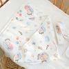 Cartoon Infant Strappy Blanket Air Filter Cotton Newborn Blanket Wraps  Outdoor