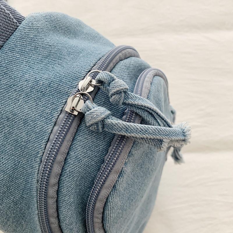 Denim Chest Bag Women's Shoulder Bag General Bag Lightweight Student Crossbody Bag