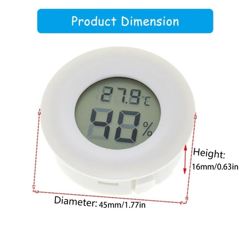 -50~ +70°C Runde Digitale Hygrometer Thermometer LCD-Anzeige Für Genaue Temperatur- Und Feuchtigkeitsüberwachung Detektor
