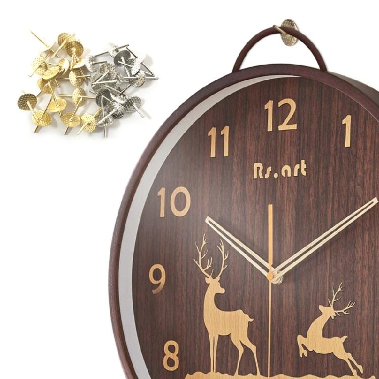 50Pcs Gold and Silver Picture Hangers Nail Hook for Photo Frames and Artworks Hanging Tacks Easy to Use Clock Hanger