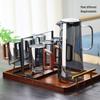 Naijiang Glass Water Cup Set with Wooden Handles