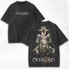 Albedo Overlord Anime T-shirt For Men's Clothing Vintage Y2k Washed Oversized T Shirt Summer Short Sleeve O-Neck Cotton Tee Tops