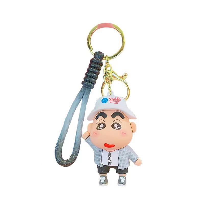 Cartoon Q-version Fun Soft Silicone Keychain Pendant Couple Creative Jewelry Bag Pendant Keychain Gift for Girlfriend's Birthday