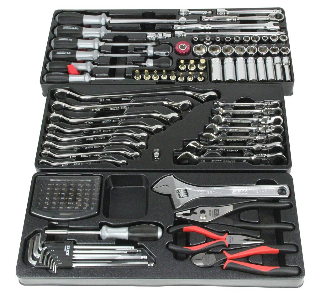 SK11 Maintenance Tool Set 133 Pieces Red Compatible with Various Maintenance (SK11) SST-16133RE