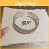 Geometric Cross Open Bracelet Silver Copper Fashion Jewelry For Stylish Office Wear
