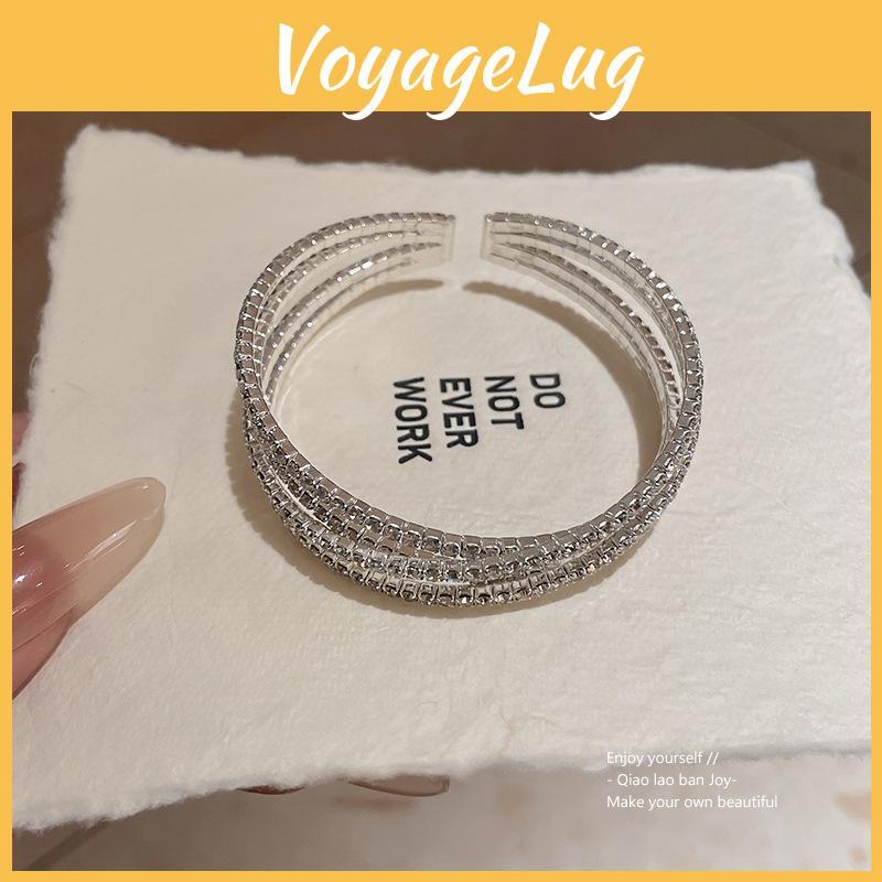 Geometric Cross Open Bracelet Silver Copper Fashion Jewelry For Stylish Office Wear