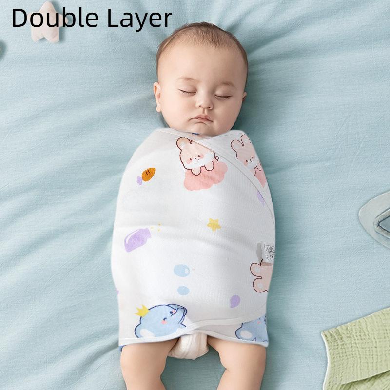 

Детский анти-испуг спальный мешок хлопок махровое полотенце ребенок спит спокойно новорожденный пеленальное полотенце весна и лето тонкое одеяло обертывание 35x80cm